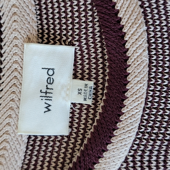 Wilfred long slit tank top in burgundy and cream - Picture 9 of 13